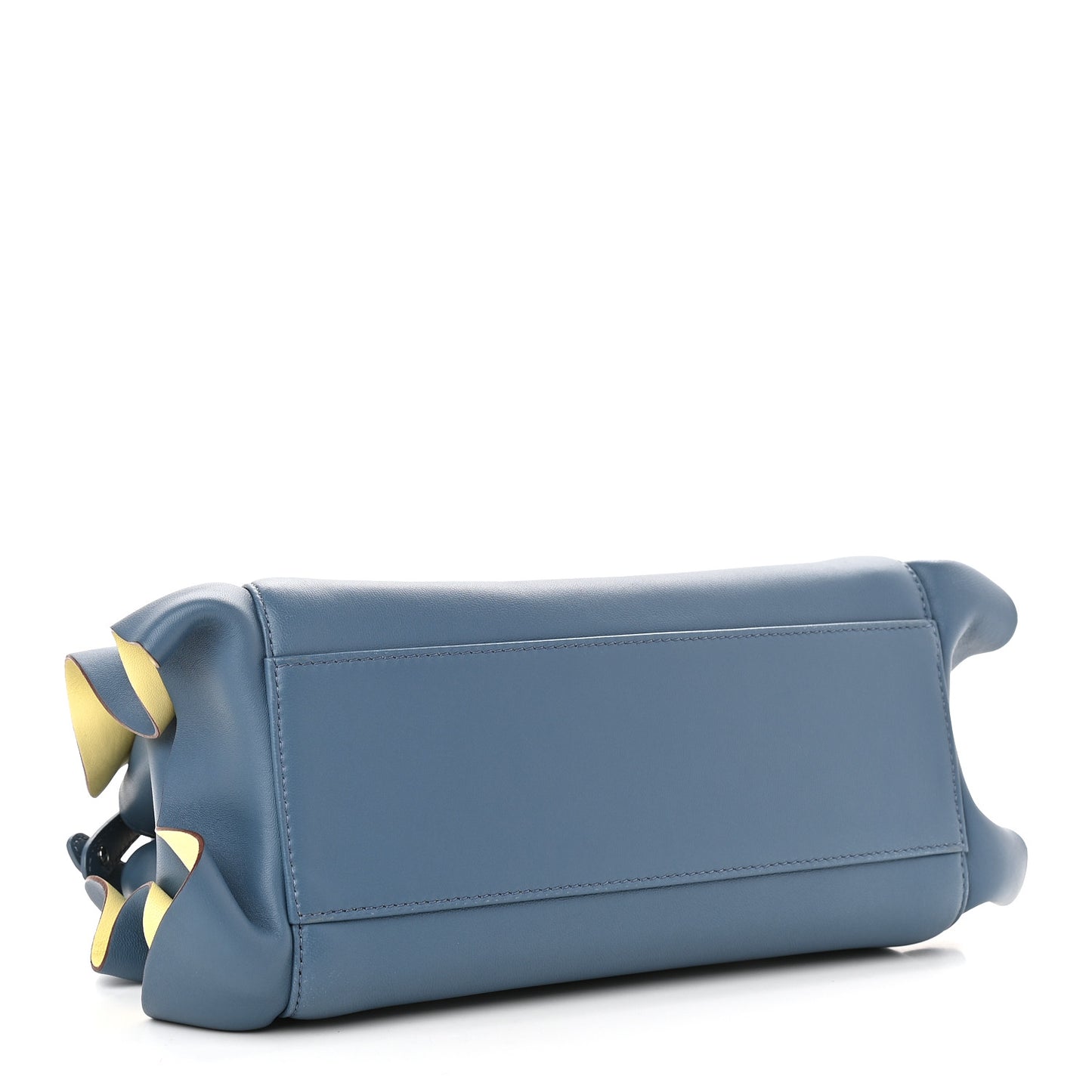 Nappa Bi-Color Mini Waves Peekaboo Iconic Satchel Ceruleo Banana
