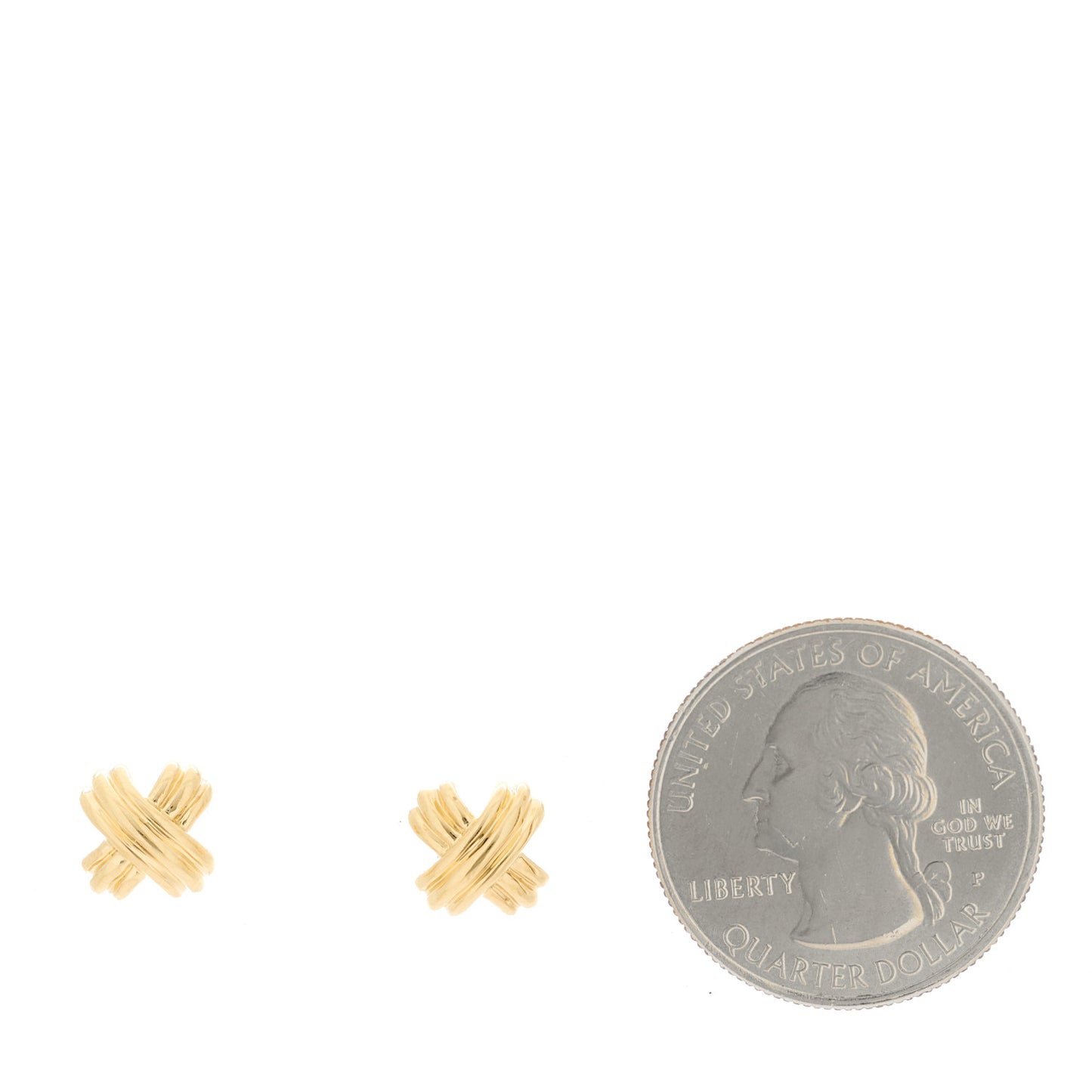 18K Yellow Gold Small Signature X Earrings