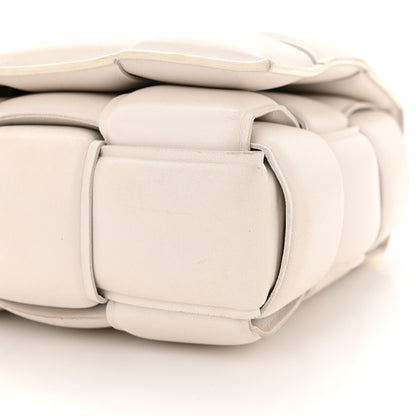 Bottega Veneta Lambskin Maxi Intreccio Padded Chain Cassette Crossbody Bag White 9 of 12
