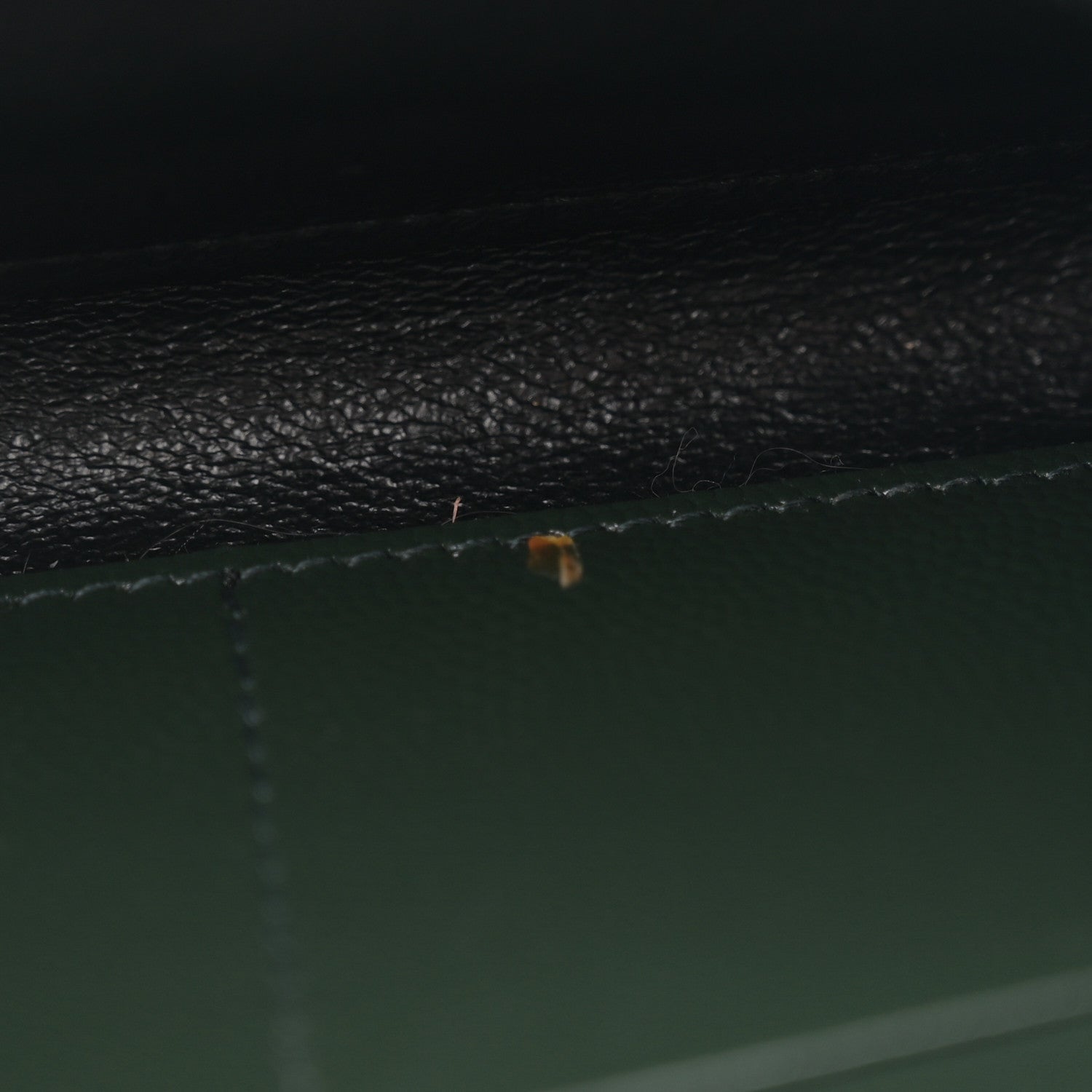 Saint Laurent Grain De Poudre Matelasse Chevron Monogram Chain Wallet Dark Green 12 of 14