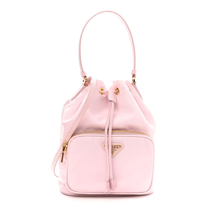 Prada Re-Nylon Saffiano Duet Bucket Crossbody Bag Alabastro 1 of 10