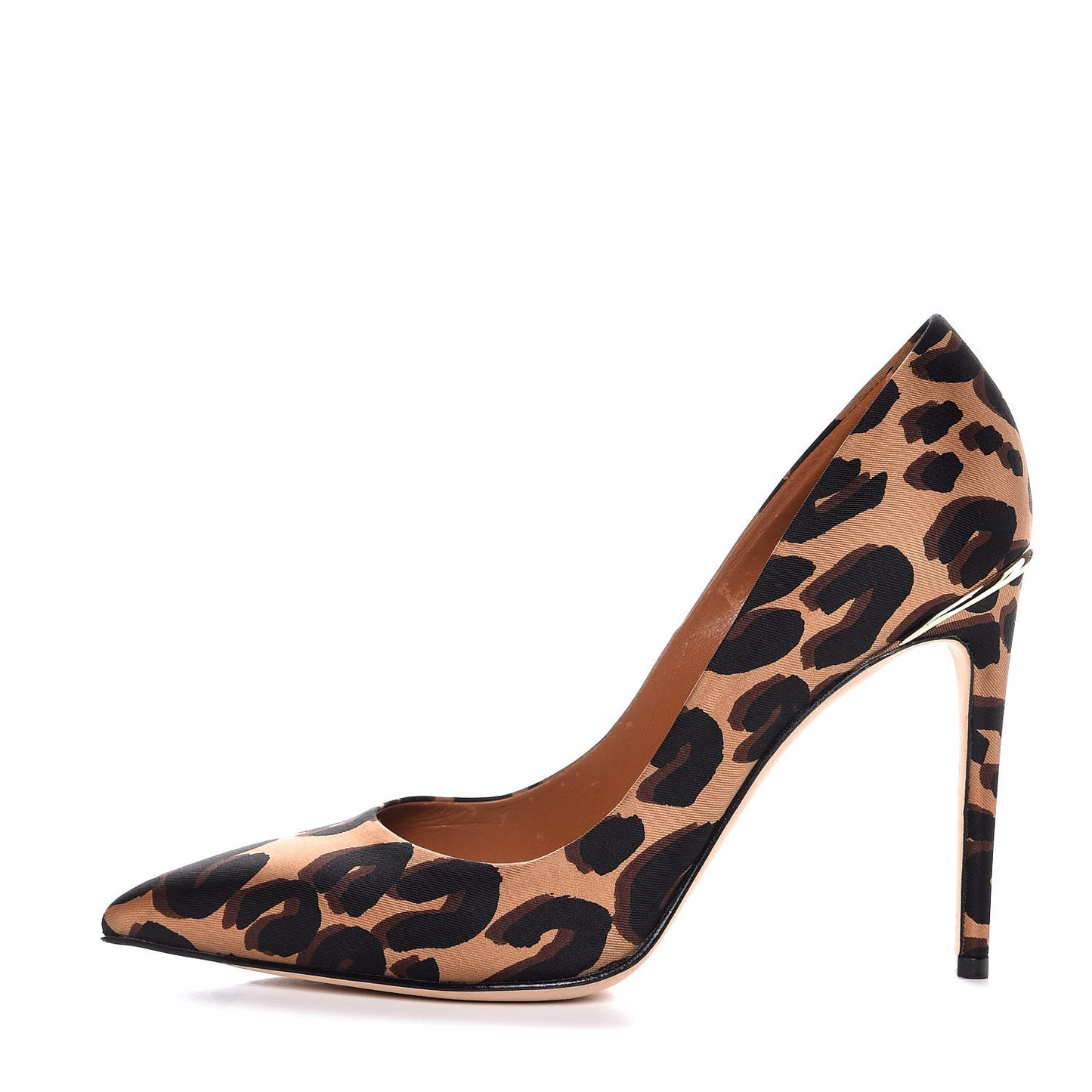 Silk Leopard Print Eyeline Pumps 39