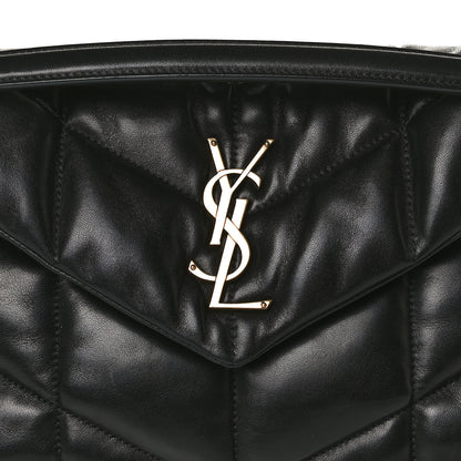 Saint Laurent Lambskin Quilted Small Loulou Puffer Monogram Chain Satchel Black 8 of 13