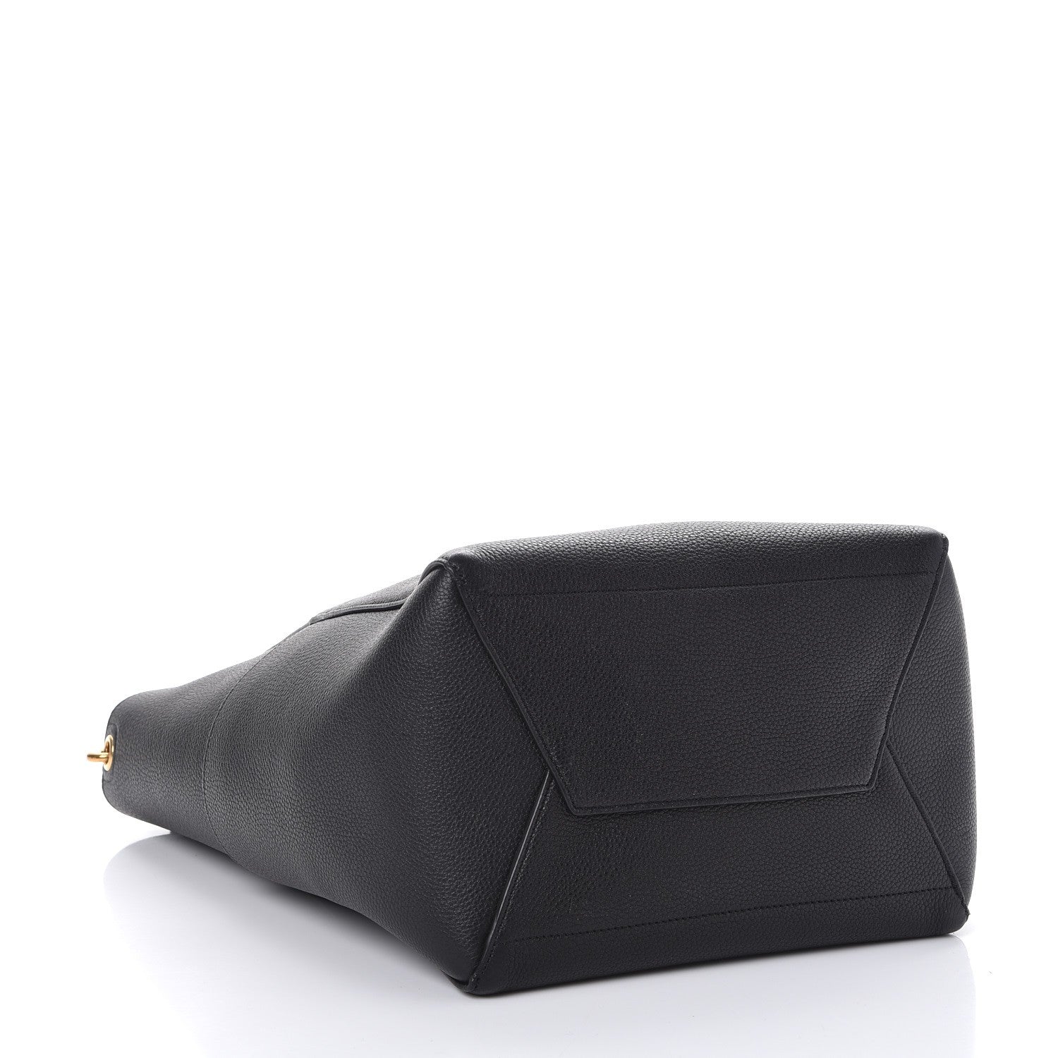 Celine Soft Grained Calfskin Sangle Bucket Bag Black 4 of 8