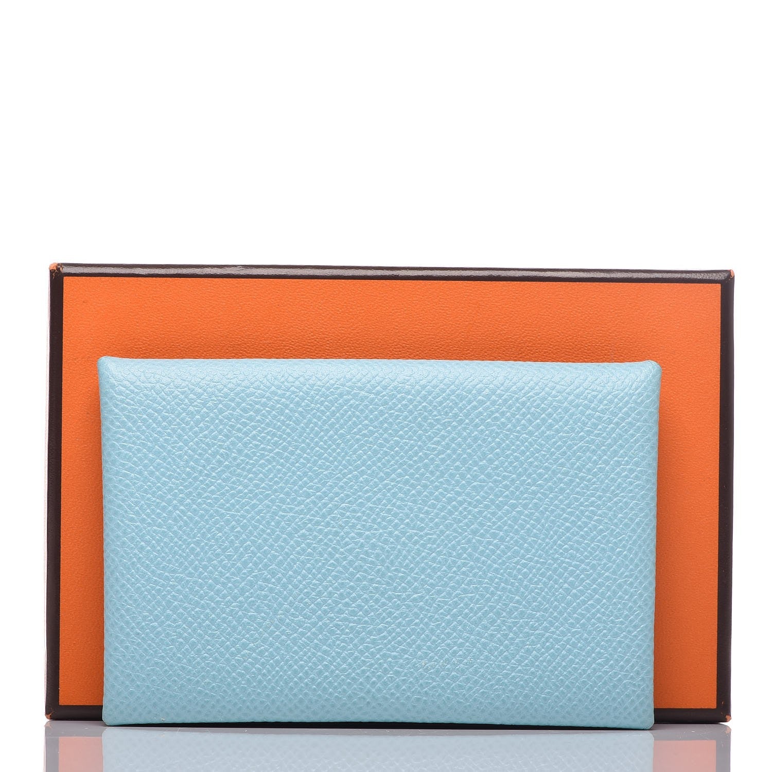 Hermes Epsom Calvi Card Case Bleu Atoll 10 of 10