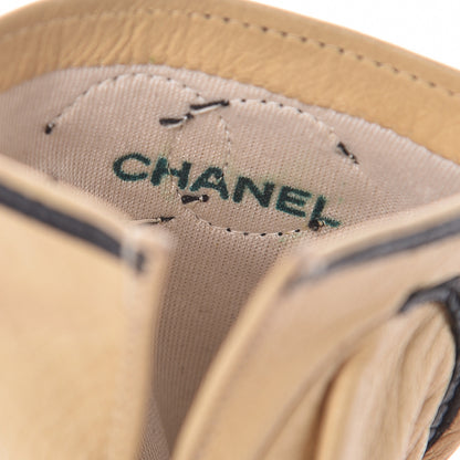 Chanel Lambskin CC Gloves 7 Beige 5 of 8