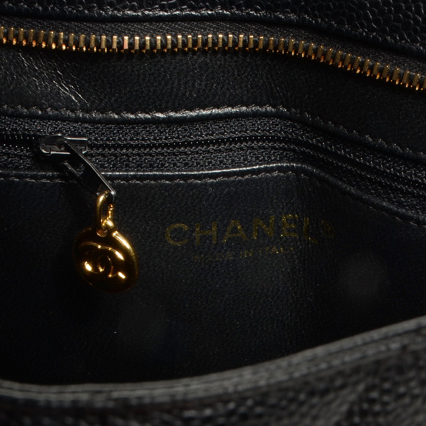 Caviar Medallion Tote Black