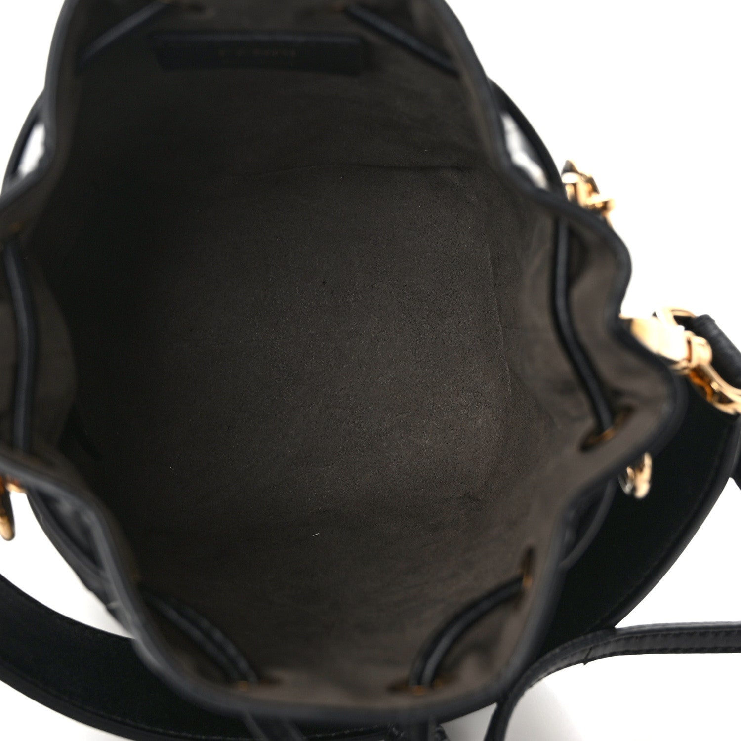 Fendi Vitello Liberty F is Fendi FF 1974 Embossed Mini Mon Tresor Bucket Bag Black 5 of 9