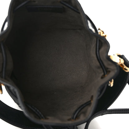 Fendi Vitello Liberty F is Fendi FF 1974 Embossed Mini Mon Tresor Bucket Bag Black 5 of 9