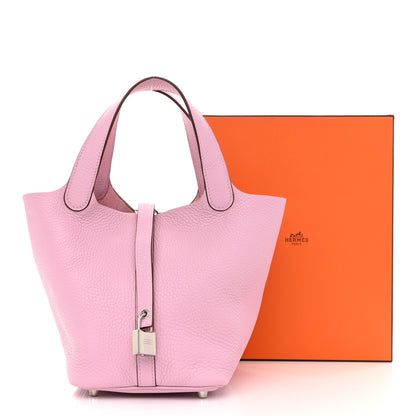 Hermes Taurillon Clemence Picotin Lock 18 PM Mauve Sylvestre 11 of 11