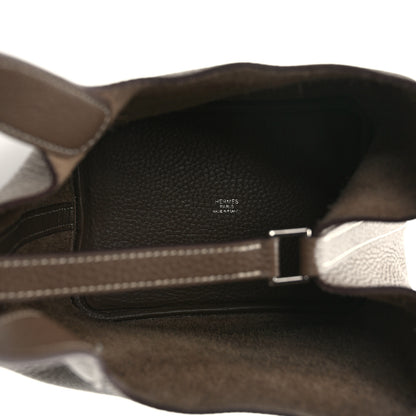 Hermes Taurillon Clemence Picotin Lock 18 PM Etoupe 5 of 12