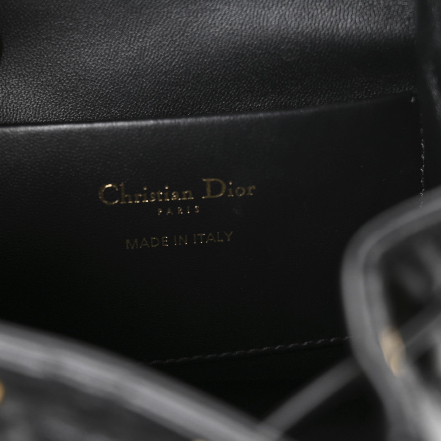 Christian Dior Lambskin Macrocannage Small Caro Backpack Black 6 of 10