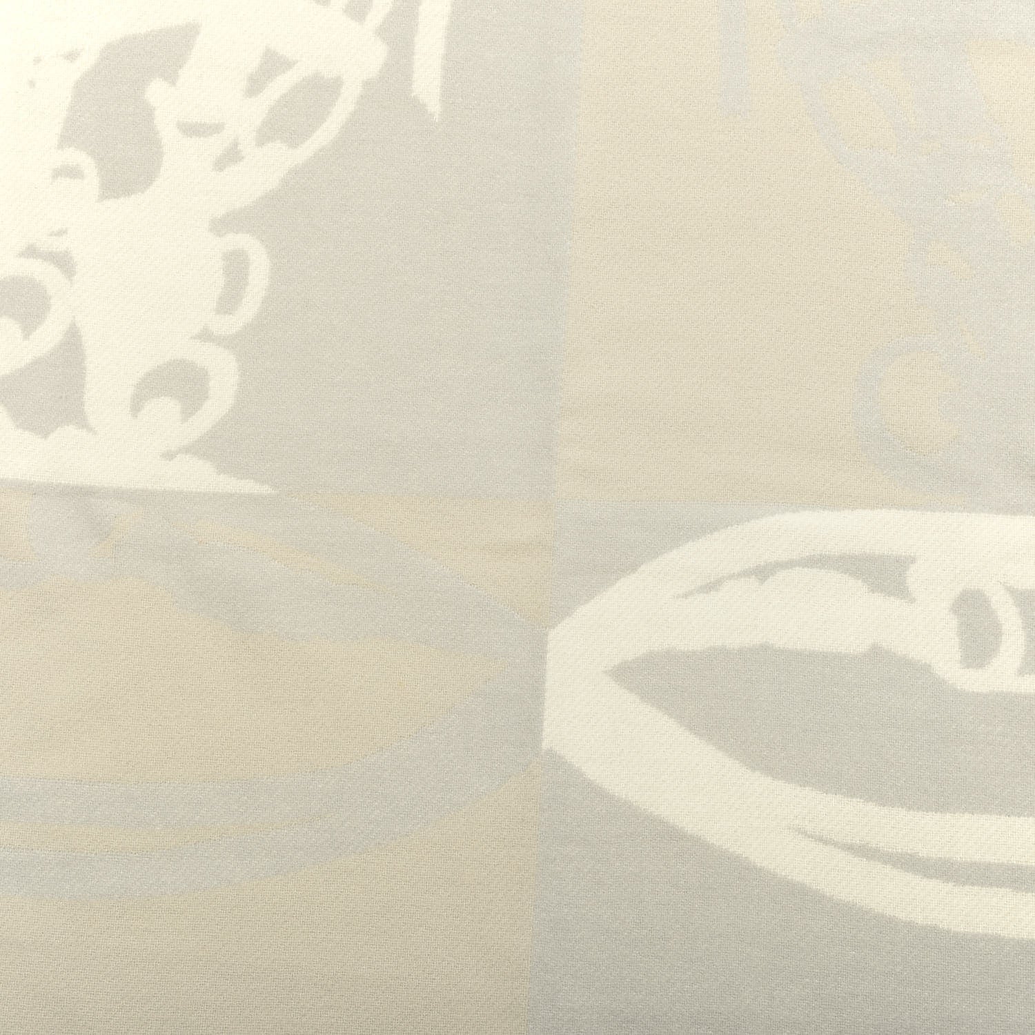 Hermes Cashmere Wool Brides De Gala Plaid Blanket Gris Perle 2 of 3