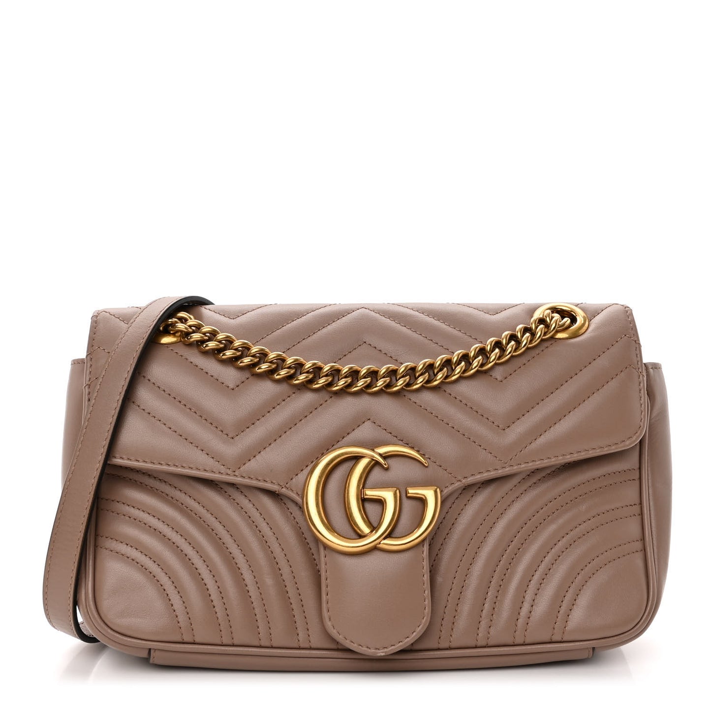 Calfskin Matelasse Small GG Marmont Shoulder Bag Porcelain Rose