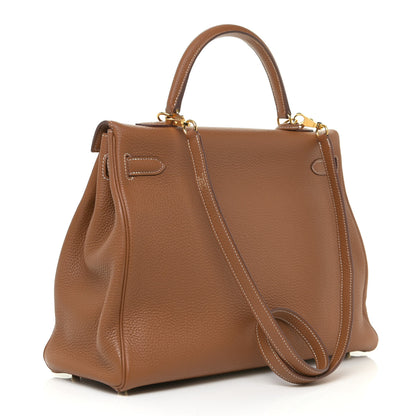 Hermes Togo Kelly Retourne 35 Gold 2 of 12