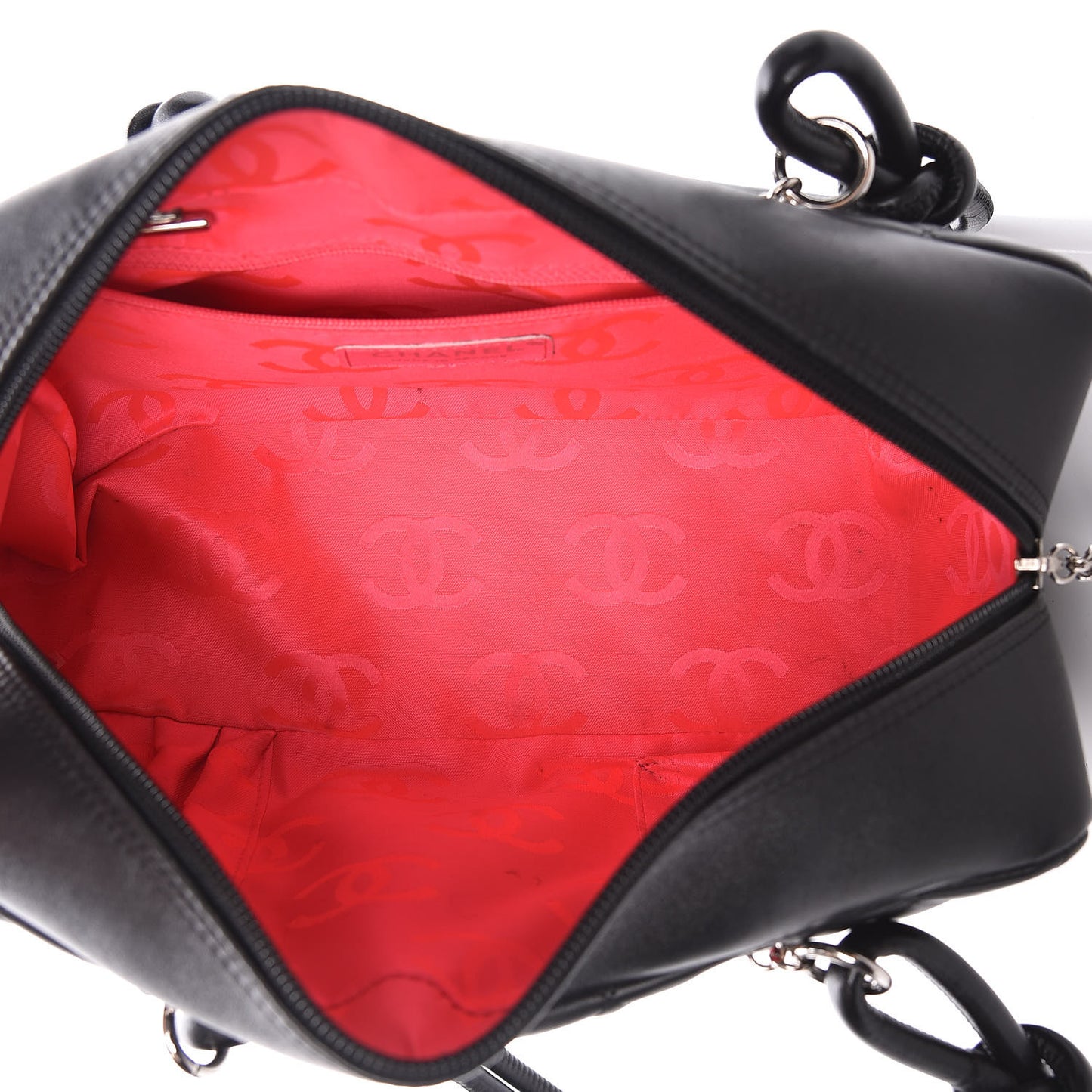 Calfskin Quilted Large Cambon Bowler Black