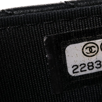 Chanel Calfskin Chevron Boy Wallet On Chain WOC Black 8 of 15