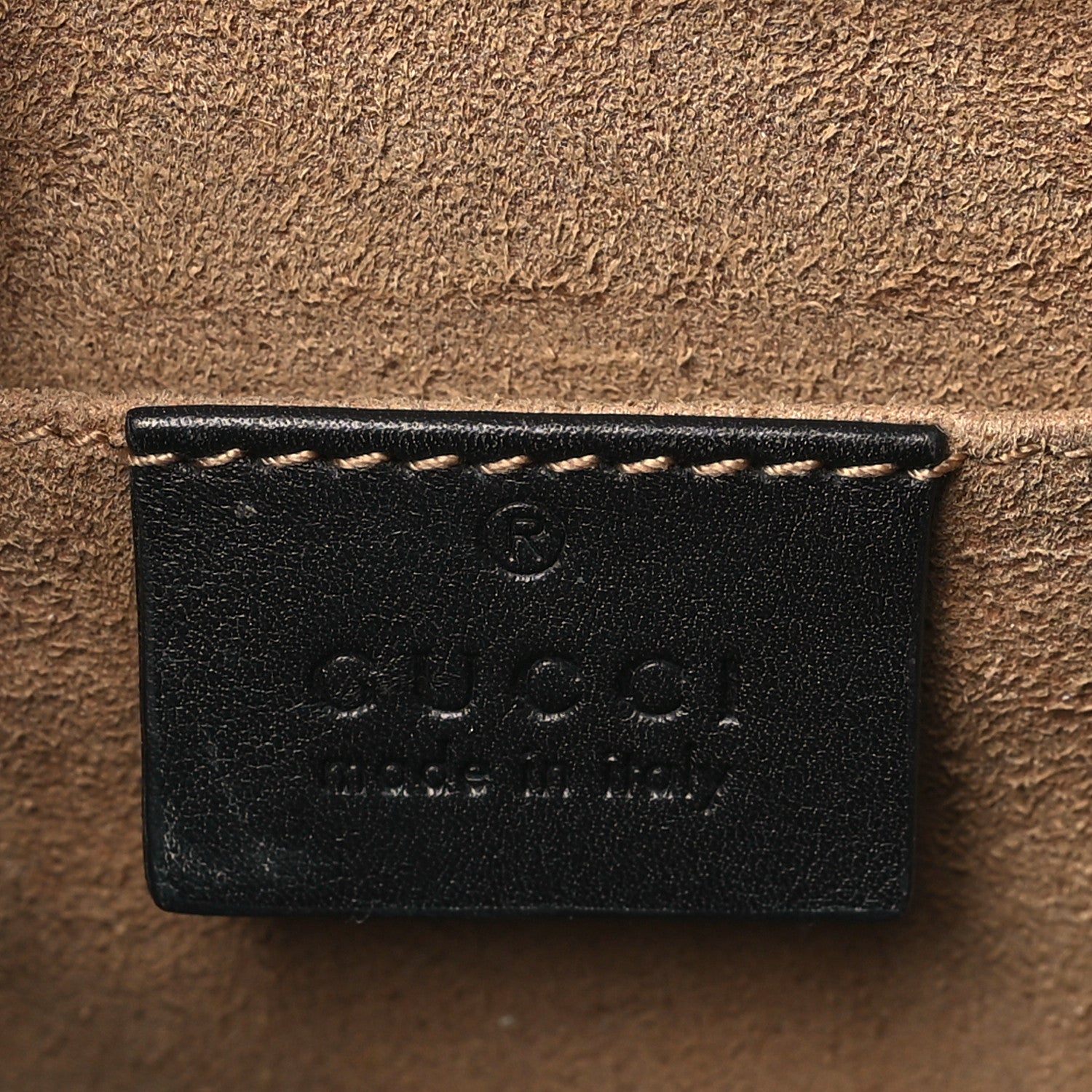 Gucci GG Supreme Monogram Calfskin Small Padlock Shoulder Bag Beige Black Cuir 7 of 11