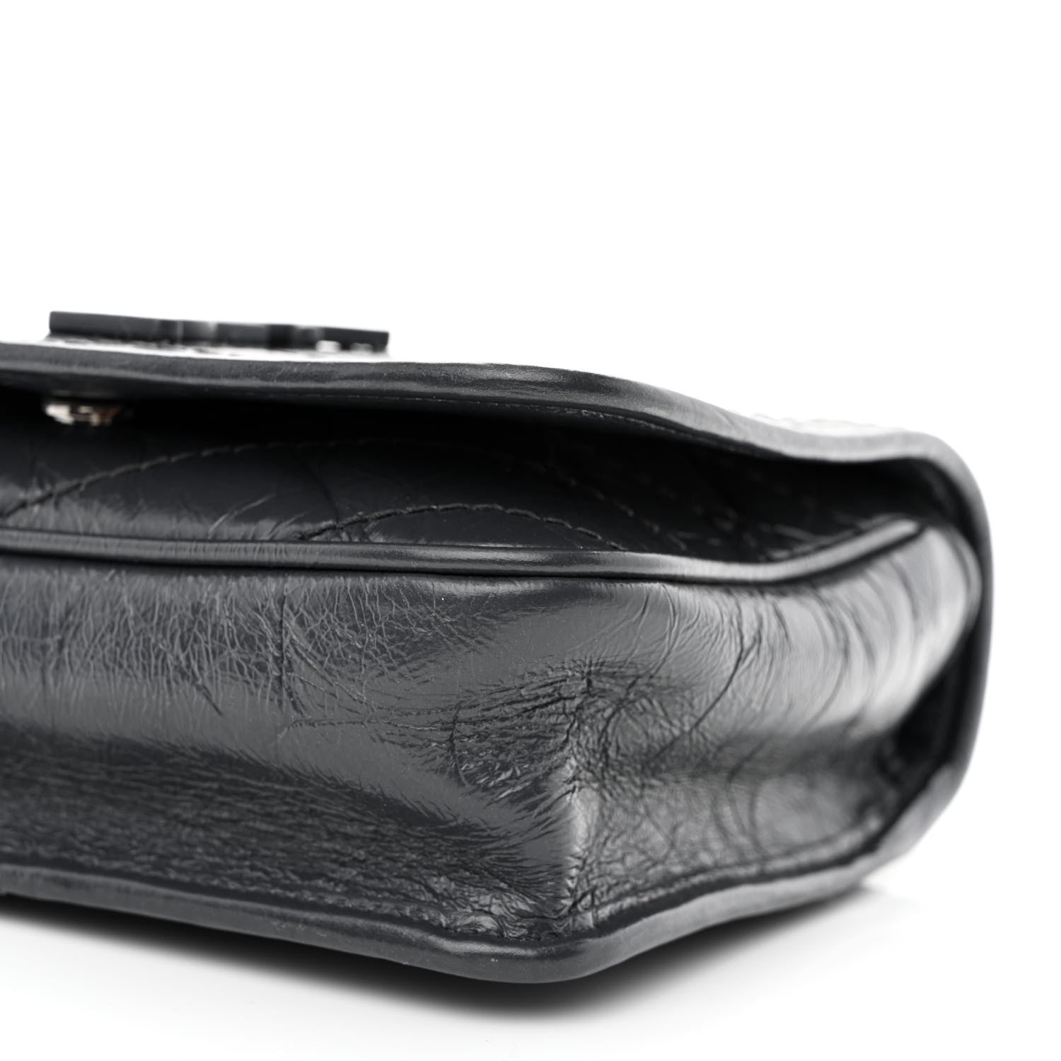 Saint Laurent Crinkled Calfskin Matelasse Monogram Niki Chain Wallet Storm 10 of 10