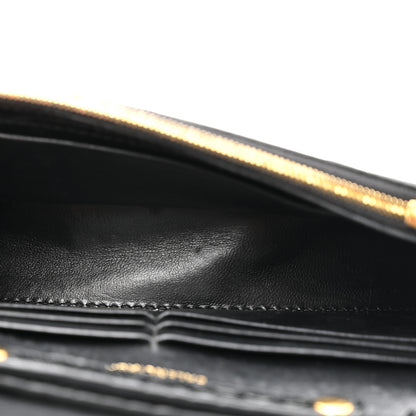 Balenciaga Shiny Calfskin Crocodile Embossed Hourglass Chain Bag Black 5 of 10