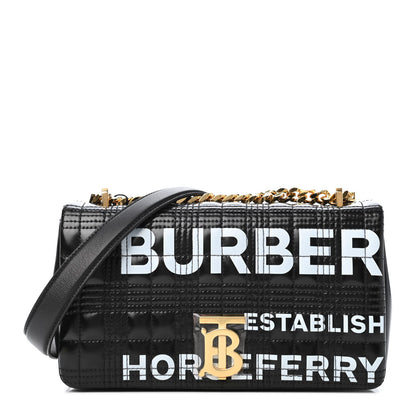 Burberry Patent Quilted Horseferry Print Small Lola Bag Black 1 of 4