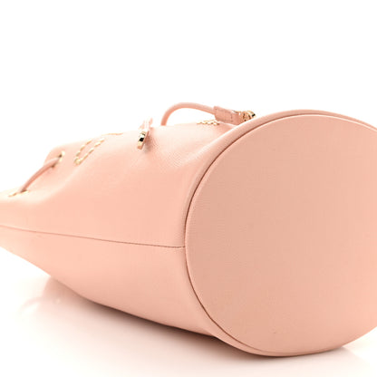 Chanel Caviar Deauville Drawstring Bucket Bag Light Pink 9 of 11