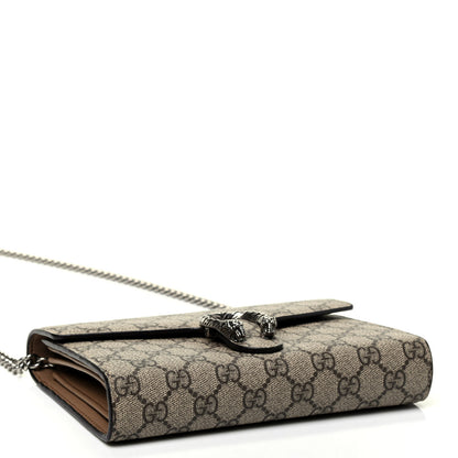 Gucci GG Supreme Monogram Mini Dionysus Chain Wallet Beige Taupe 3 of 4