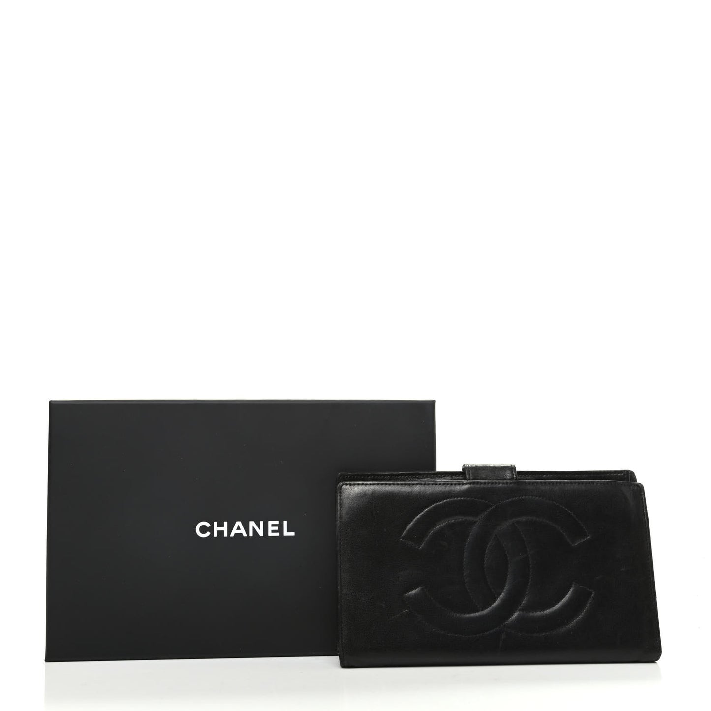 Lambskin Timeless CC French Wallet Black