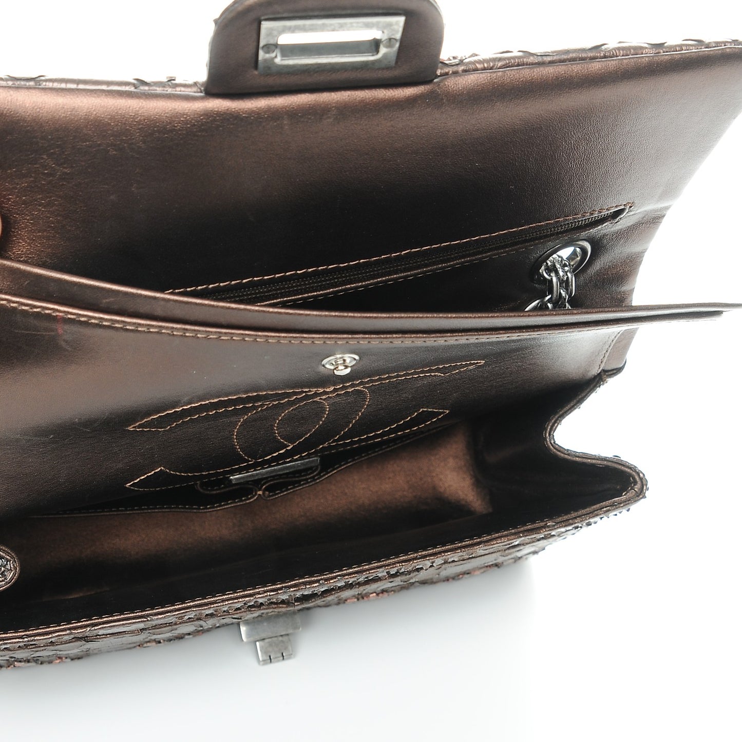 Metallic Python 2.55 Reissue 225 Flap Brown