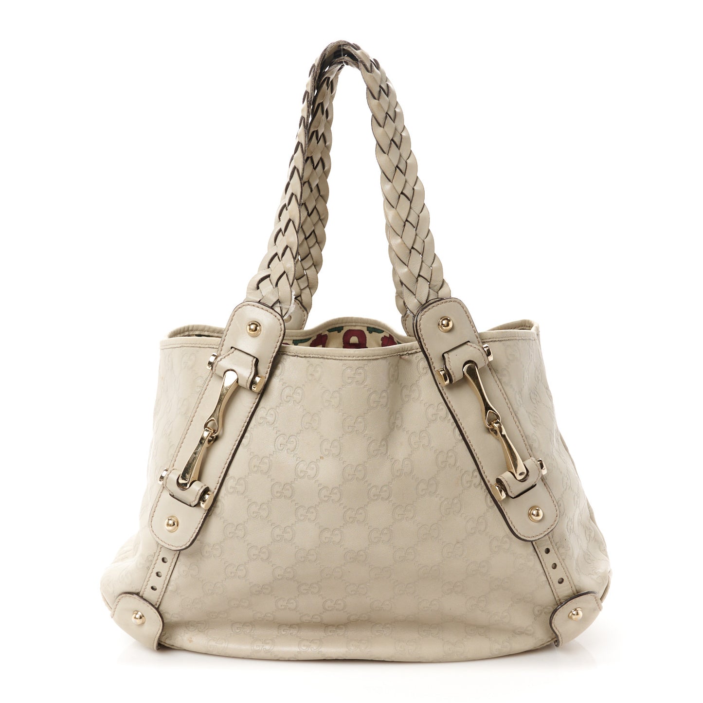 Guccissima Small Pelham Shoulder Bag Off White