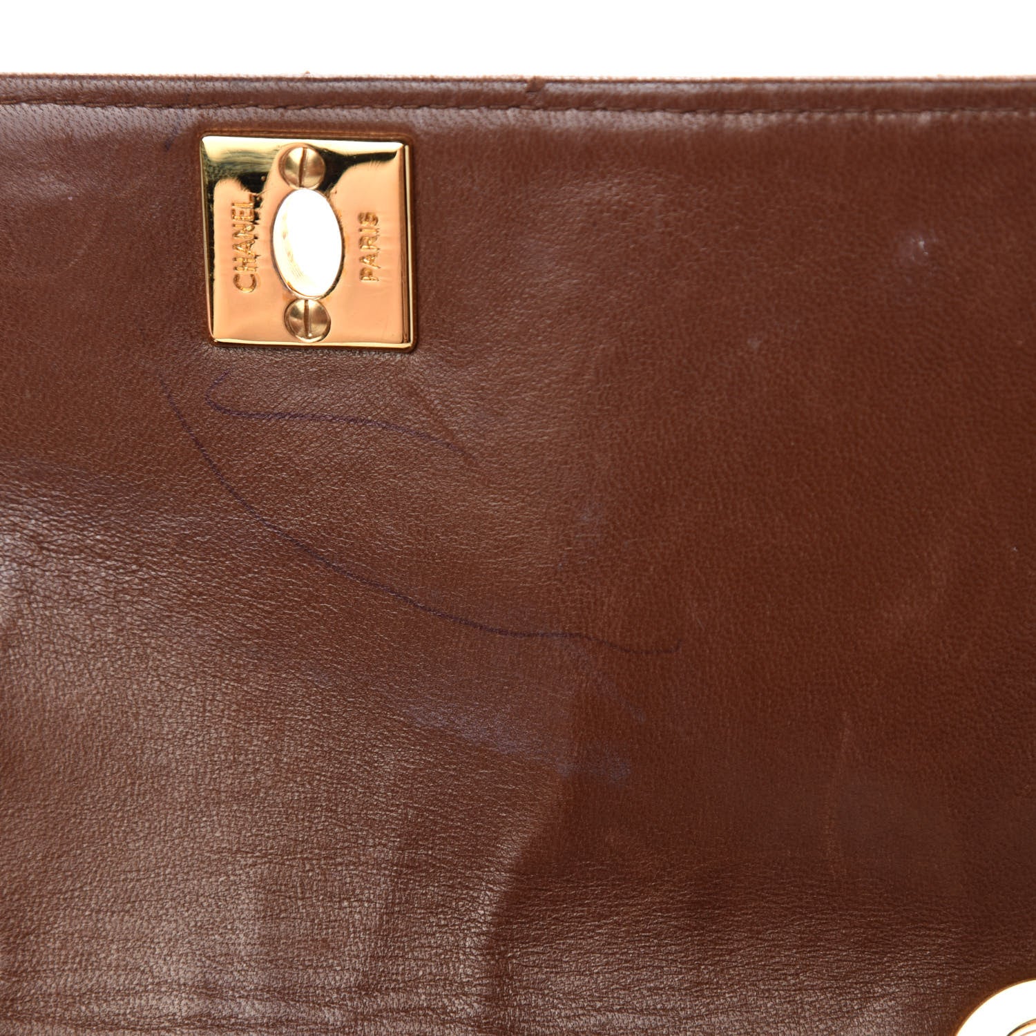 Chanel Lambskin Vertical Quilt Small Square Flap Brown 11 of 15