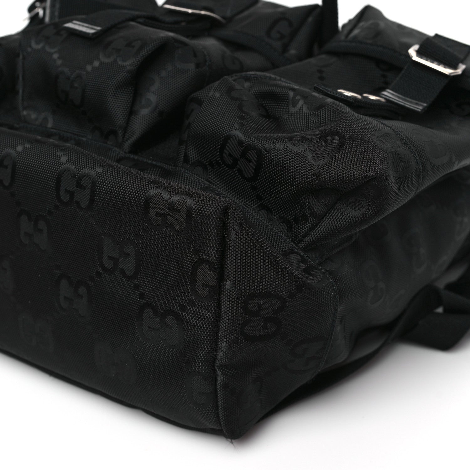 Gucci Econyl Nylon Monogram Off The Grid Utility Pocket Backpack Black 8 of 8