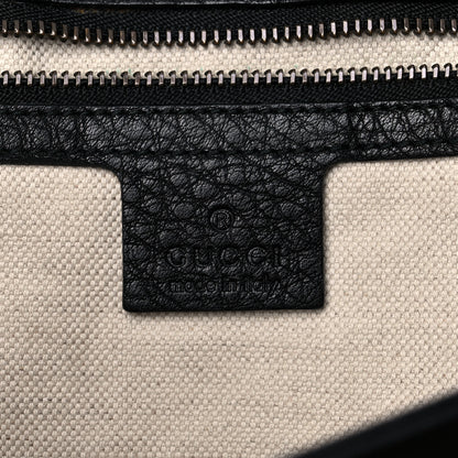 Gucci Calfskin Large GG Marmont Shoulder Bag Black 6 of 17