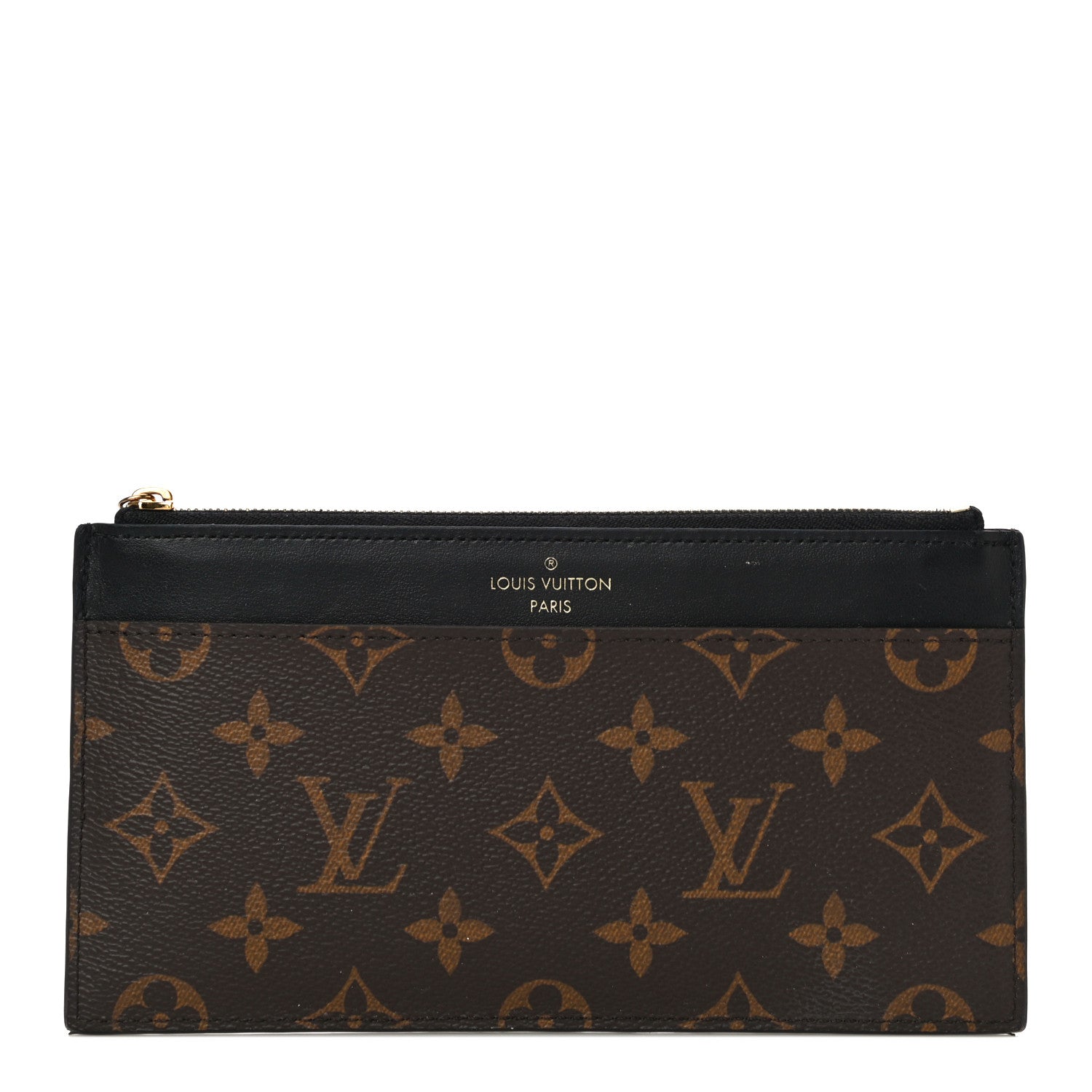 Louis Vuitton Monogram Slim Purse Black 1 of 10