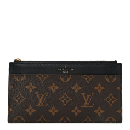 Louis Vuitton Monogram Slim Purse Black 1 of 10