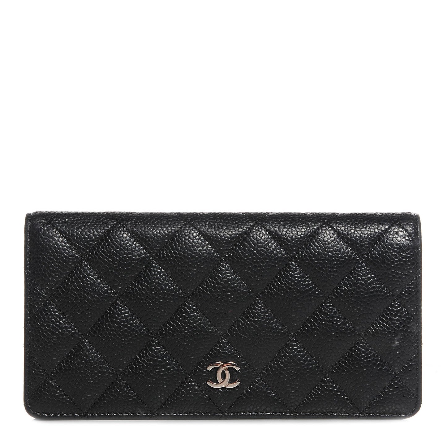 Caviar Quilted Yen Wallet Black
