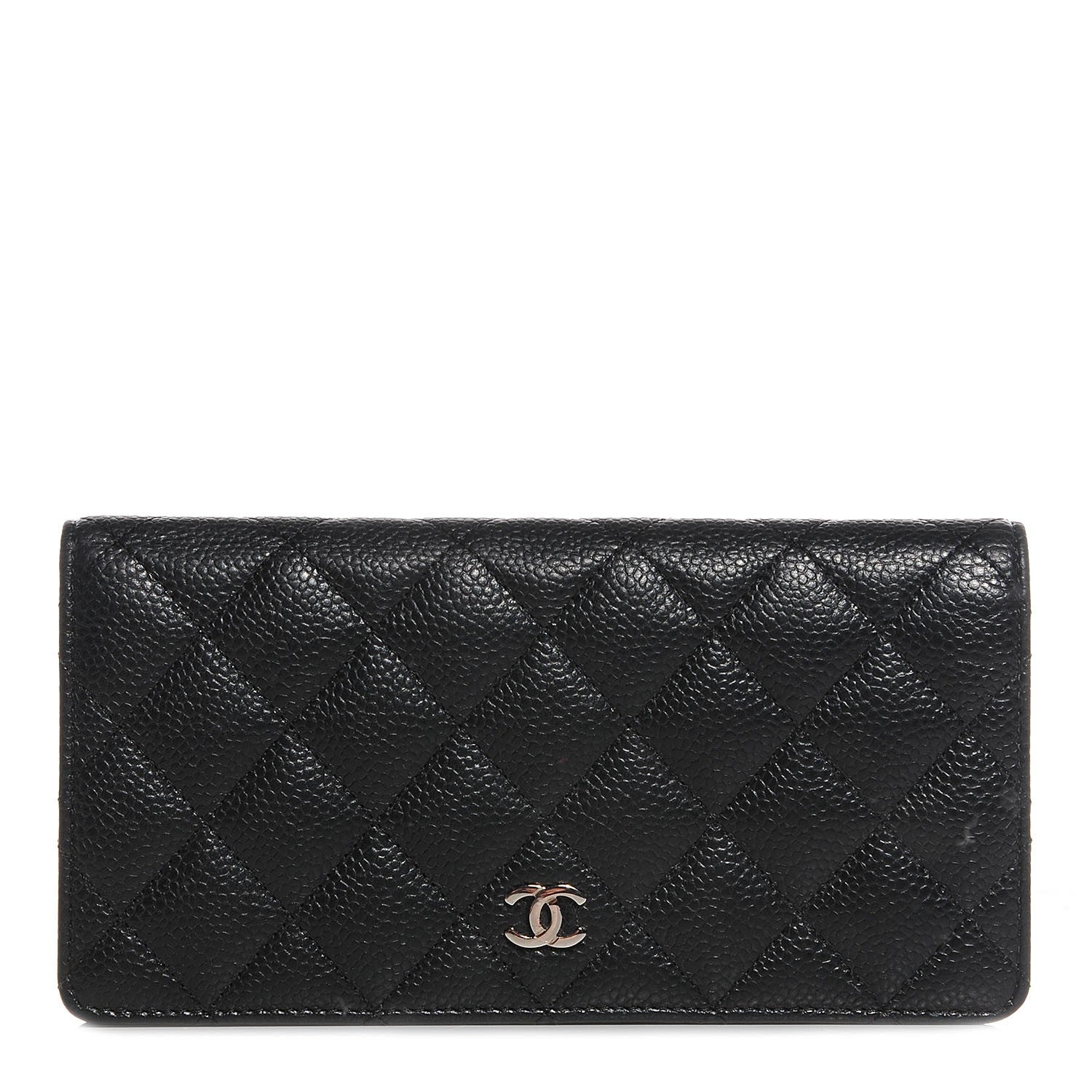 Chanel Caviar Quilted Yen Wallet Black 1 of 8