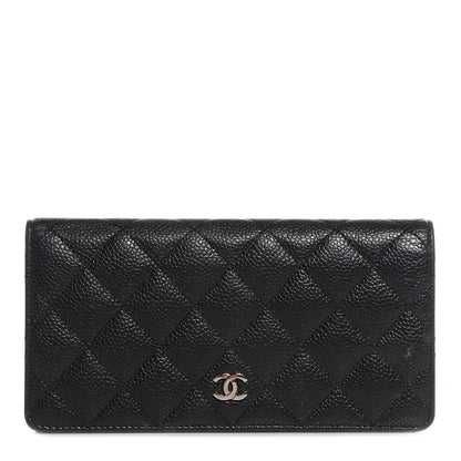 Chanel Caviar Quilted Yen Wallet Black 1 of 8