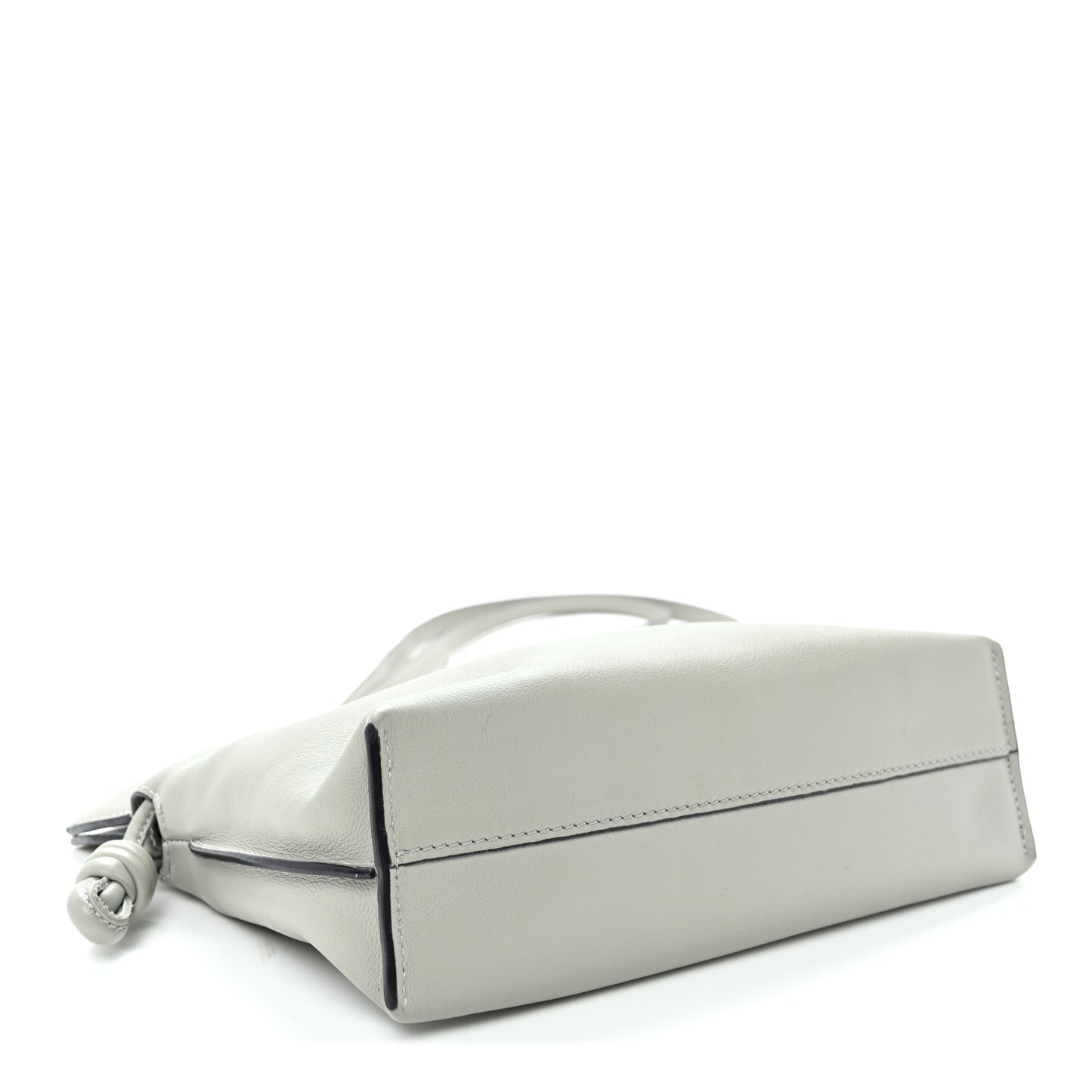 Calfskin Mini Flamenco Knot Clutch Ash Grey
