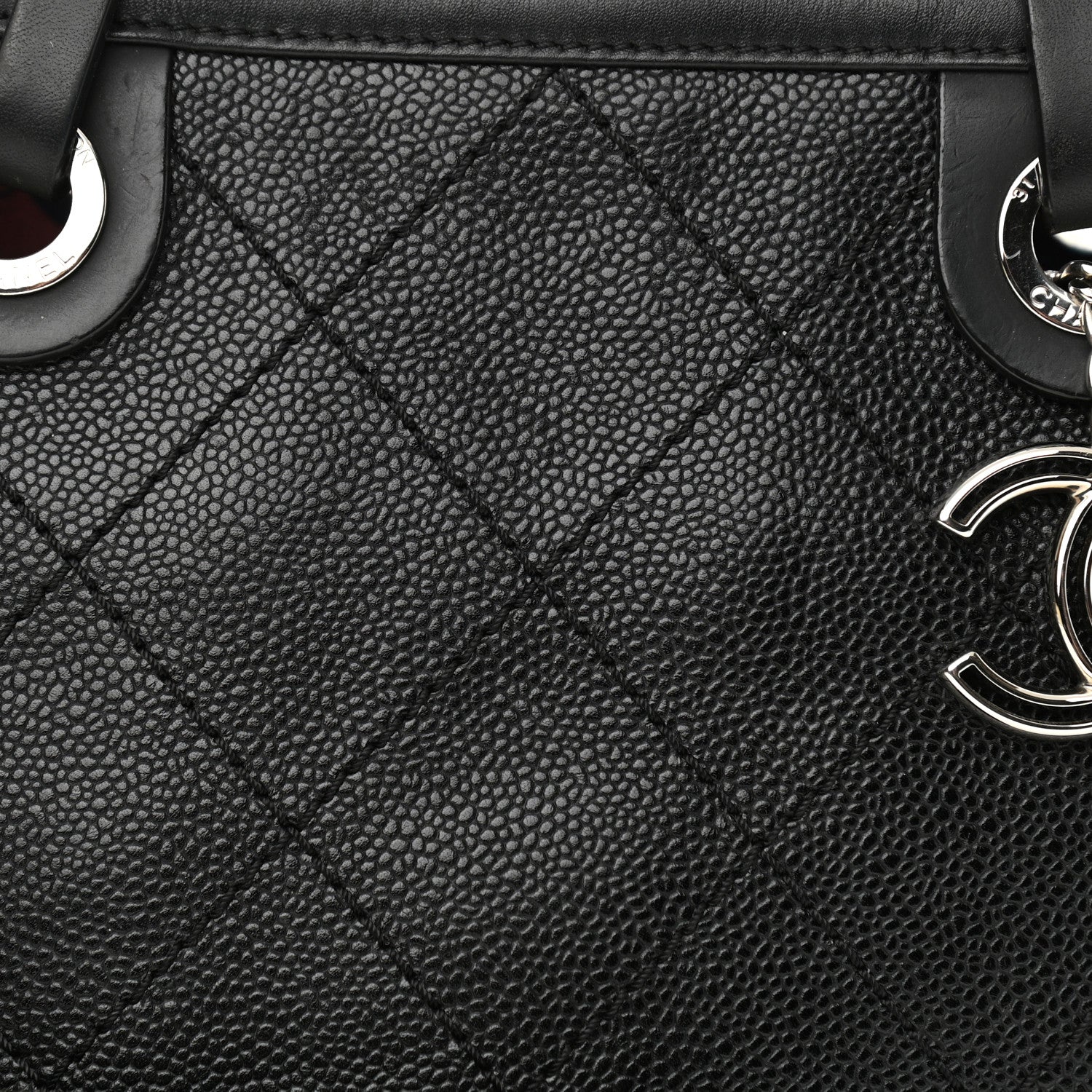 Chanel Grained Calfskin Shopping Fever Tote Black 9 of 16