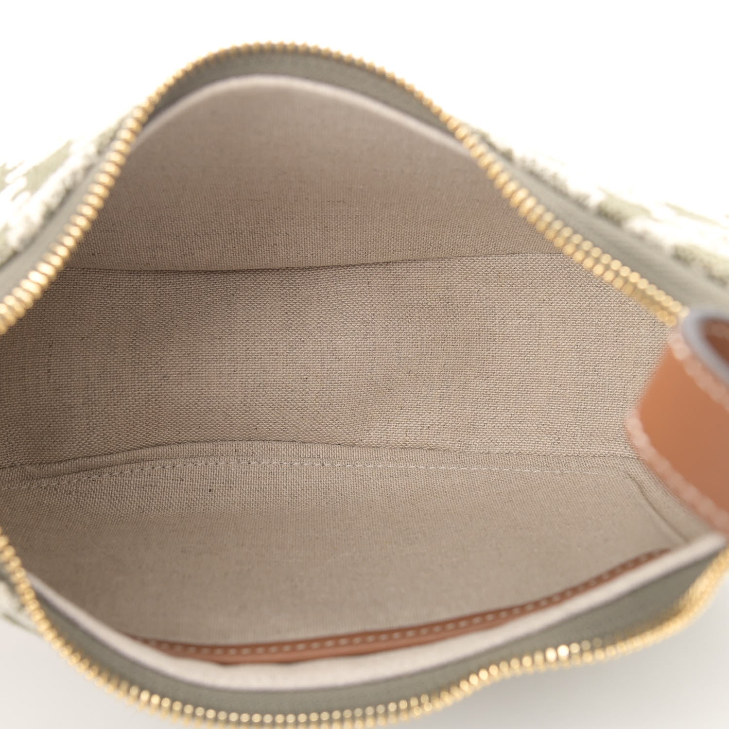 Celine Canvas Calfskin Ava Triomphe Shoulder Bag Green 5 of 11