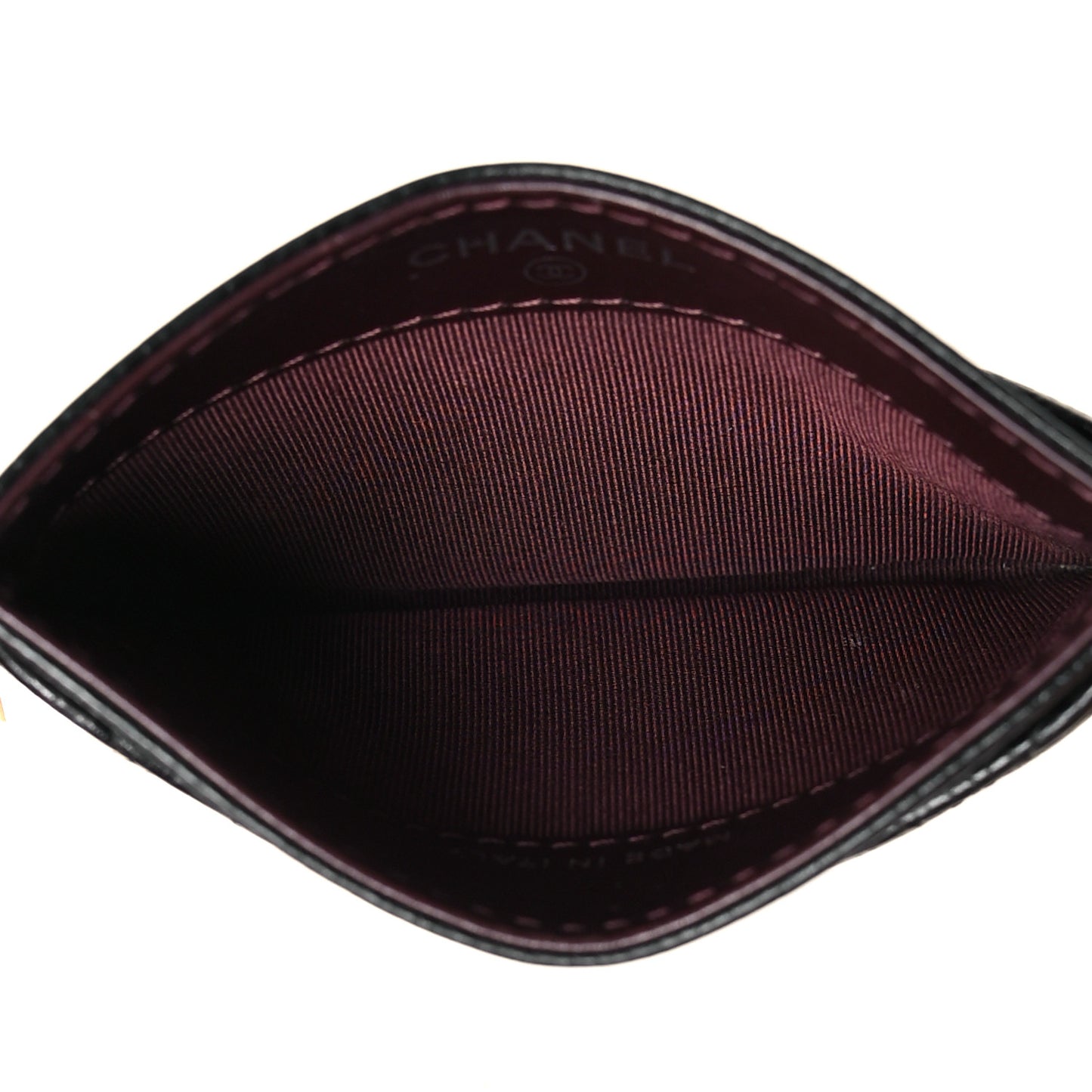 Caviar Quilted Card Holder Black
