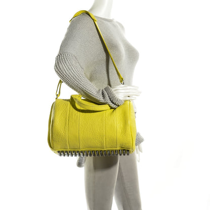 Alexander Wang Pebbled Lambskin Rocco Acid Black Nickel Hardware 2 of 9