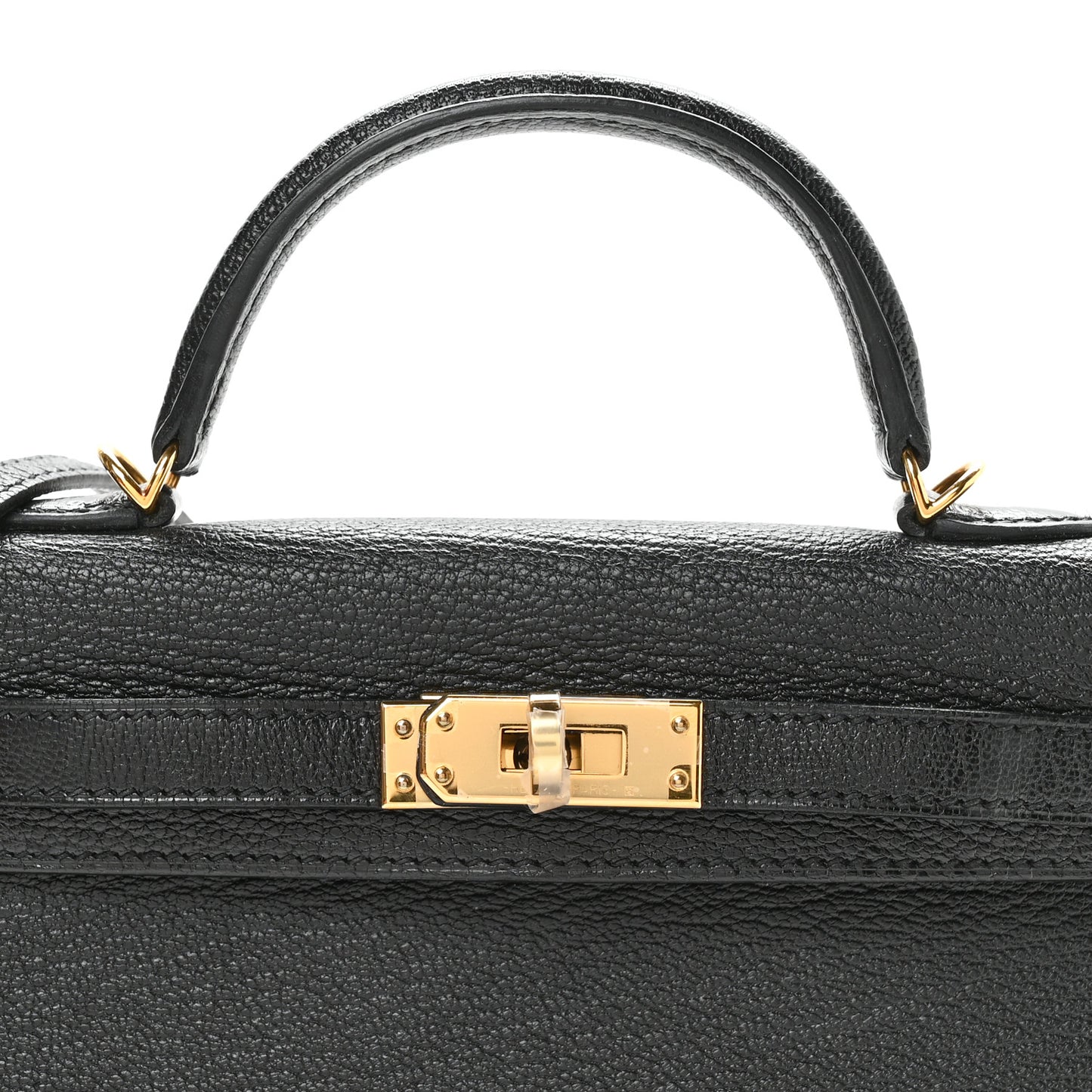 Chevre Mysore Horseshoe Mini Kelly Sellier 20 Black