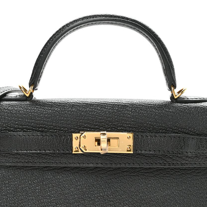 Hermes Chevre Mysore Horseshoe Mini Kelly Sellier 20 Black 8 of 11