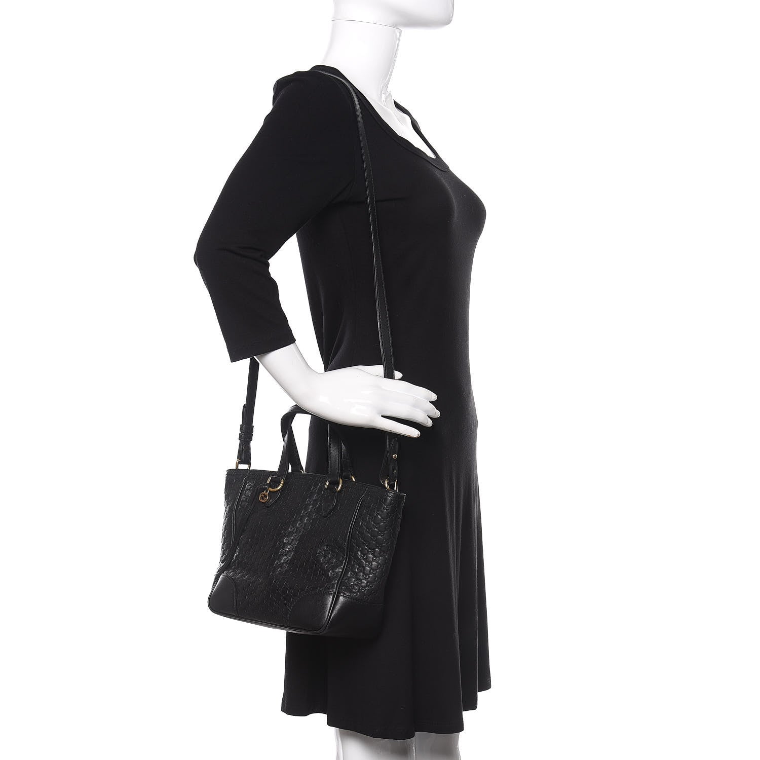 Gucci Microguccissima Small Bree Tote Black 2 of 12