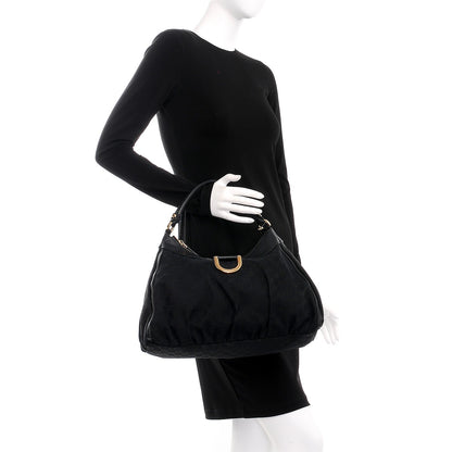 Gucci Monogram Large D Ring Hobo Black 2 of 14