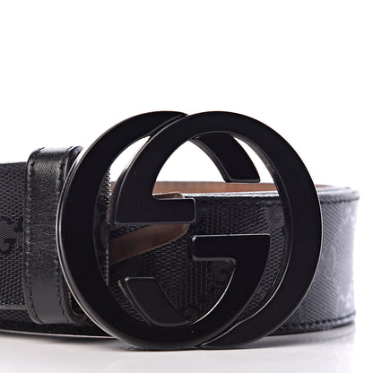 Gucci Imprime Monogram Interlocking G Belt 90 36 Black 4 of 10