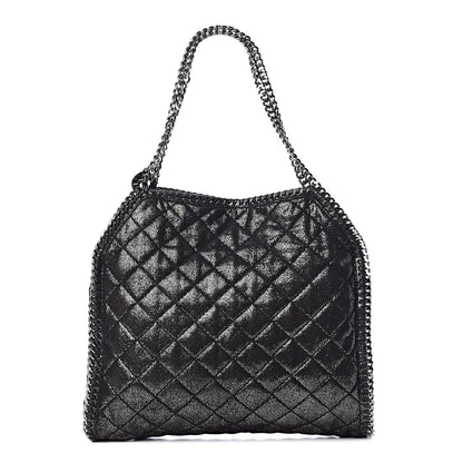 Stella McCartney Chamois Shiny Dotted Quilted Big Falabella Tote Ruthenium 1 of 12