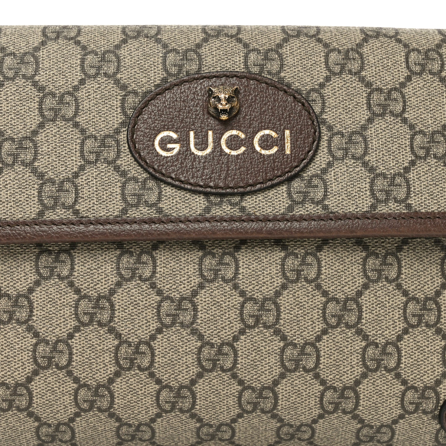 GG Supreme Monogram Neo Vintage Web Belt Bag Brown